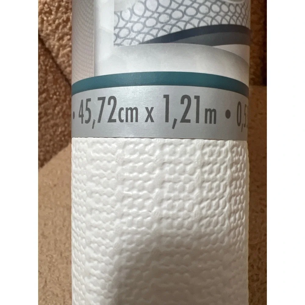 Con-Tact Brand Grip Prints 18in x 4ft White Cushioned Shelf Liner